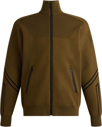 Fusalp Cardigan con inserti - Marrone