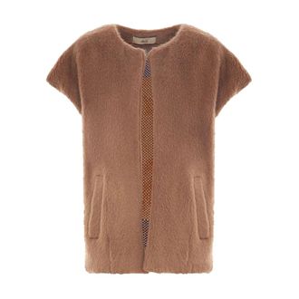 Akep Jassen, Dames, Bruin, S, Faux-Fur Gilet