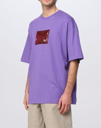 Acne Studios Mens Exford Inflate Logo T-Shirt Purple Clothing > Polo & T-Shirts
