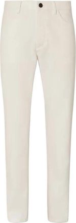 Ermenegildo Zegna City Cotton Broeken - Heren - Straight fit broeken - Wit - W34 - Katoen - Broeken