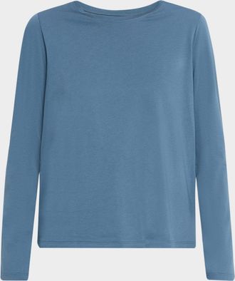 Eileen Fisher Crewneck Organic Cotton Jersey Top