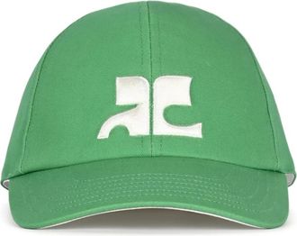 Courr&egrave;ges AC Logo Katoenen Pet - Dames - Petten - Groen - ONE Size - Katoen - Accessoires