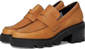 Sorel Joan Nowtm City Loafer High Womens Heels Canyon Gold/Black : 9.5 B - Medium, Leather