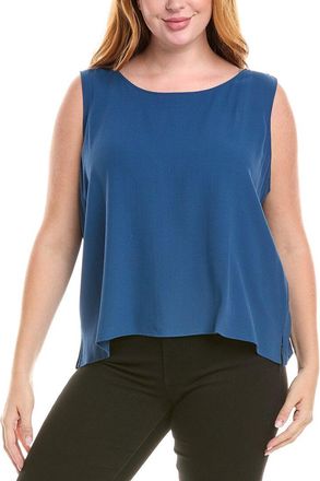 Eileen Fisher Plus Ballet Neck Silk Tank
