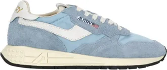 Autry Light Blue Reelwind Low Suede-Blend Sneakers