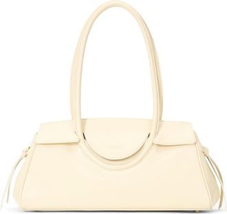 Staud Maude Leather Shoulder Bag in Cream at Nordstrom