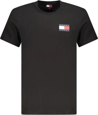 Tommy Hilfiger T-shirt met ronde hals - Heren - T-shirts - Zwart - S - Katoen - Tops