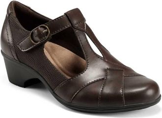 Earth Womens Leather Casual Pumps In Dark Bark