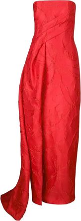 Monique Lhuillier Train strapless maxi dress - Red