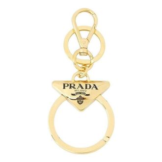Prada FW24 Logo Keyring Gold 1PM037-66A-F019F
