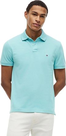 Tommy Hilfiger Poloshirt tommy hilfiger regular fit blauw 2 knoopjes