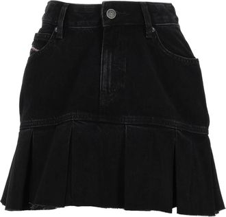 Diesel Rokken, Dames, Zwart, W25, Denim, De-Reen Gonna