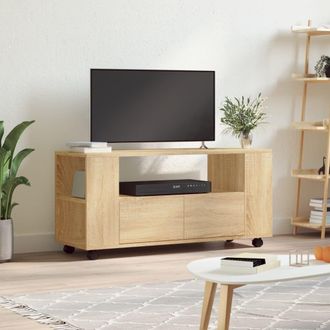 Berkfield Home TV Cabinet Sonoma Oak 102x34.5x43 cm Engineered Wood in Brown