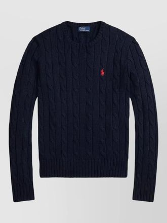 Polo Ralph Lauren cable-knit slim-fit cotton crew-neck jumper
