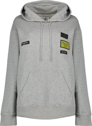 Maison Margiela Hooded Sweatshirt - Dames - Hoodies - Grijs - M - Katoen - Hoodies & sweatvesten