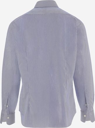 Alessandro Gherardi Mens Shirt, Striped Cotton Multicolour