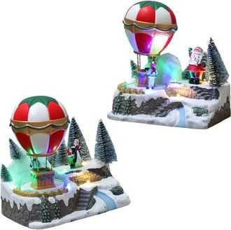 Trade Shop Trade Shop - Decoraci&oacute;n De Navidad Luces De Nieve De Navidad Luces De Luces Con Movimiento 18x13x19.5cm 2 Modelos