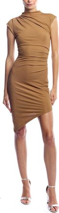 LBLC The Label Zappa Shirred Mini Dress in Chestnut at Nordstrom, Size X-Small