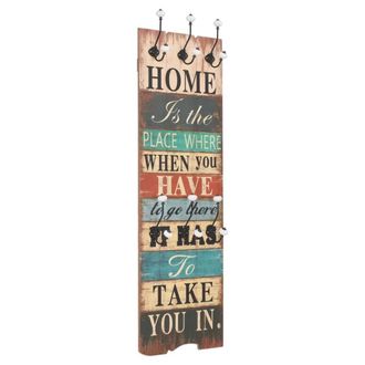 Berkfield Home Wall-mounted Coat Rack with 6 Hooks 120x40 cm HOME IS
