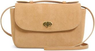 Clare Vivier Kathryn Suede Shoulder Bag in Dune at Nordstrom
