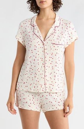 Nordstrom Rack Tranquility Shortie Pajamas in Ivory- Red Scattered Hearts at Nordstrom Rack, Size X-Small