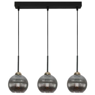 OEM Lampada A Sospensione Da Soffitto, A Sbalzo, A Striscia, Grafite, Paralume, Sopra Il Tavolo, Per La Cucina, 3xe27 Verticale, 15-024