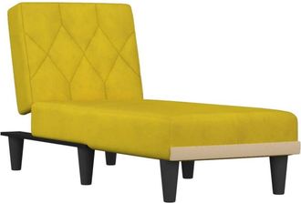 vidaXL Sofá diván de terciopelo amarillo Vidaxl