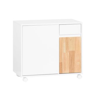 SoBuy Ask04-wn Mueble De Oficina Con Ruedas 65 X 58 X 35 Cm - Sobuy