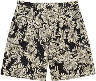 Anine Bing Carrie floral-print shorts - women - Linen/Flax - 34 - Black