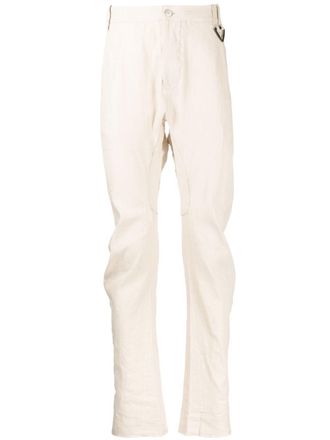 Masnada pinstripe slim-cut chinos - men - Cotton/Linen/Flax/Paper - 46 - Neutrals
