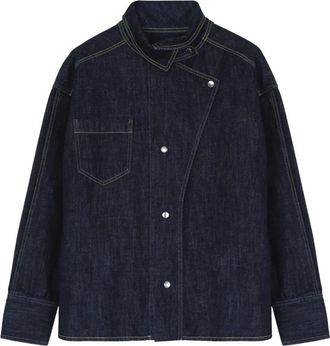 Margaux Lonnberg asymmetric denim jacket - Blauw