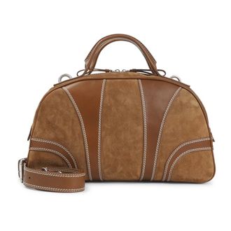 Dries Van Noten Weekend Bags, male, Brown, Size: ONE SIZE Calf Leather Weekend Bag