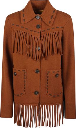 Guest In Residence Western Fringed Wool-Cashmere Jacket