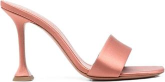 Amina Muaddi Andreea 95 - female - Amina Muaddi - Heeled Mules - Pink - 5 1/2 UK - Shoes