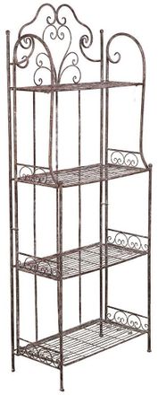 Biscottini International Biscottini - Etagere Ferro Battuto Balcone Fioriera Supporto Piante Espositore Portafiori Portavasi Scaffale Per Piante Da Esterno E Interno