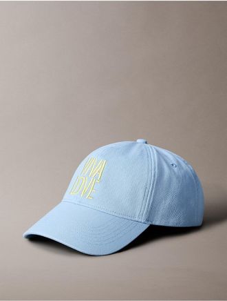 Calvin Klein Mens Marc Hundley Pride Baseball Cap - Blue