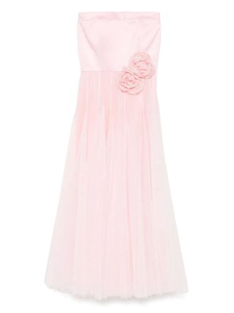 Parlor floral-appliqué gown - women - Fabric - 34 - Pink