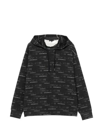 Emporio Armani Sudadera Con Capucha De Algod&oacute;n Estampada