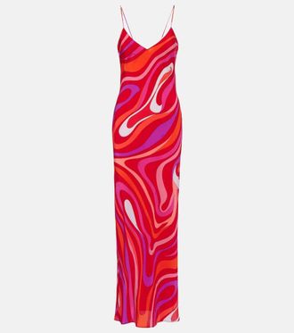 Pucci Marmo silk slip dress