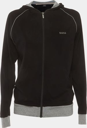 HUGO BOSS Boss By Hugo Boss Black Jersey Zip-Up Hoodie
