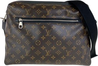 Louis Vuitton Brown Pvc Leather Messenger Bag Shoulder Bag (Pre-Owned)