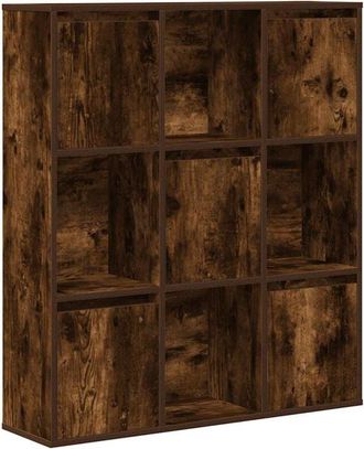 vidaXL Bookcase Smoked Oak 89x24x101.5 cm Engineered Wood Vidaxl