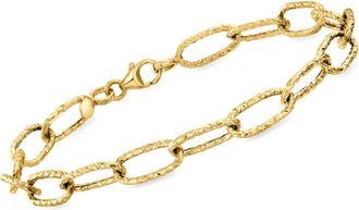 Ross-Simons Italian 14kt Yellow Gold Paper Clip Link Bracelet