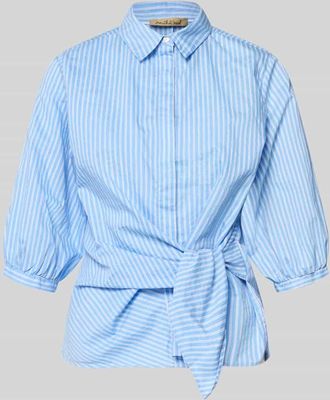 Smith & Soul Regular Fit Bluse mit Knotendetail in Hellblau, Gr&ouml;&szlig;e XXL