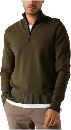 Dstrezzed Groene Half Zip Trui voor de herfst - Heren - Coltruien - Groen - 2XL - Polyester - Truien & Vesten