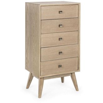 BIZZOTTO Cassettiera Alannis per interno, con 5 Cassetti, 53 x 40 x 86 cm -3 Cassetti - 48x35x66h cm