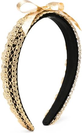 Shushu/Tong Hair Accessories, female, Yellow, Size: ONE SIZE Lace-trim Bow-detail Headband