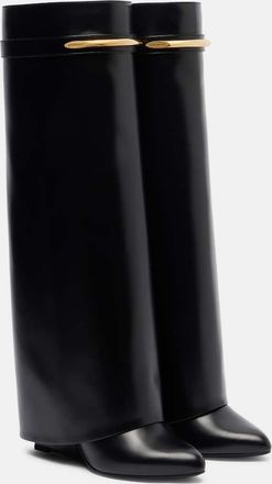 Givenchy Shark 95 leather knee-high boots