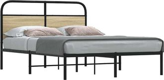 vidaXL Vidaxl - Giroletto senza Materasso Rovere Sonoma 120x190cm in Truciolato