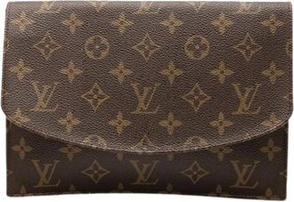 Louis Vuitton Pre-owned Clutches, female, Brown, Size: ONE SIZE Pre-owned Canvas Clutch